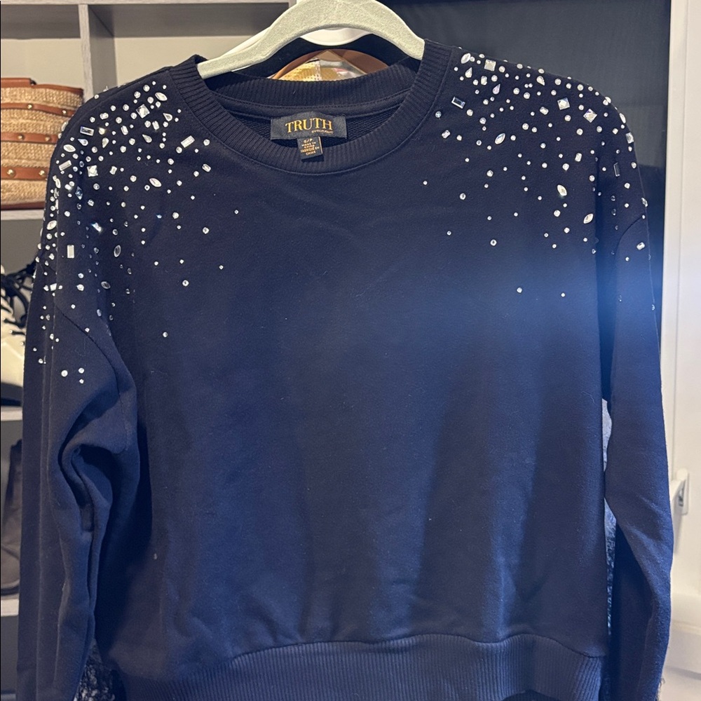 Truth Black Sweater with White Speckles